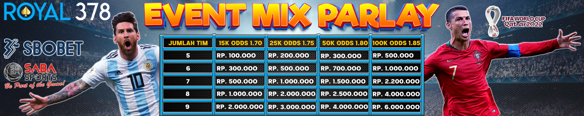 BONUS MIX PARLAY ROYAL378